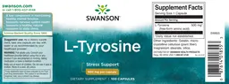 Label for L-Tyrosine 500 mg