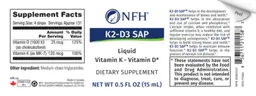Label for K2-D3 SAP