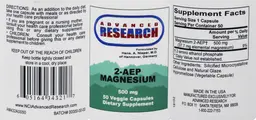 Label for 2-AEP Magnesium 500 mg