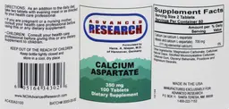 Label for Calcium Aspartate 350 mg