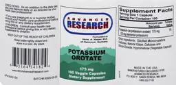Label for Potassium Orotate 175 mg