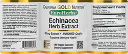 Label for Echinacea Herb Extract 80 mg