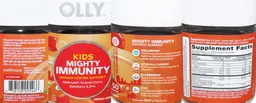 Label for Kids Mighty Immunity Cherry Berry