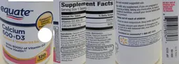 Label for Calcium 600 + D3