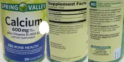 Label for Calcium 600 mg