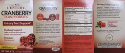 Label for Cranberry plus Probiotic