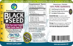 Label for Premium Black Seed