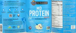 Label for MD Protein Fit Creamy Vanilla Flavor