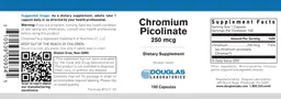 Label for Chromium Picolinate 250 mcg
