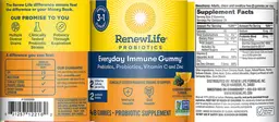 Label for Everyday Immune Gummy Elderberry Orange