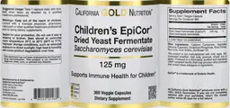 Label for Children's EpiCor Dried Yeast Fermentate 125 mg