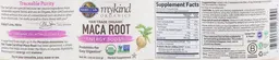 Label for Fair Trade Organic Maca Root