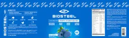 Label for BioSteel Sports Hydration Mix Blue Raspberry