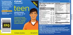 Label for Teen Multivitamin For Boys 12-17