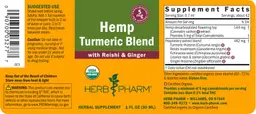 Label for Hemp Turmeric Blend