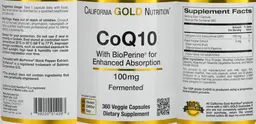 Label for CoQ10 100 mg with BioPerine