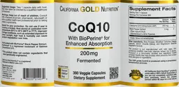 Label for CoQ10 200 mg with BioPerine