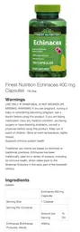 Label for Echinacea 400 mg