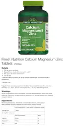 Label for Calcium Magnesium & Zinc