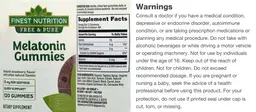 Label for Melatonin Gummies 5 mg Natural Strawberry Flavor
