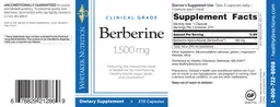 Label for Clinical Grade Berberine 1,500 mg