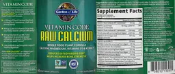 Label for Raw Calcium