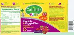 Label for Probiotic + Veggie Fiber Berry Blast Flavor