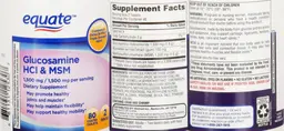 Label for Glucosamine HCl & MSM
