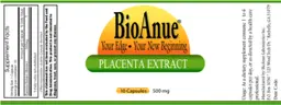 Label for Placenta Extract