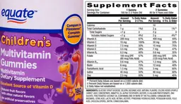 Label for Children's Multivitamin Gummies