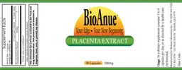 Label for Placenta Extract