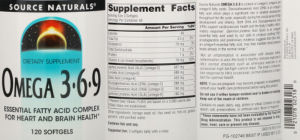 Label for Omega 3-6-9
