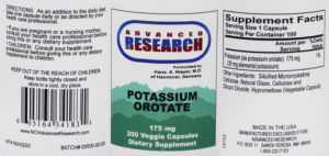 Potassium Orotate 175 mg