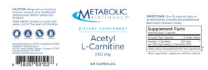 Acetyl L-Carnitine 250 mg