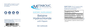 Betaine Hydrochloride with Pepsin