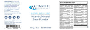 Vitamin/Mineral Base Powder
