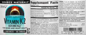 Vitamin K2 Advantage 2,200 mcg