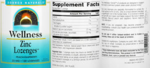 Wellness Zinc Lozenges 23 mg Peach-Raspb