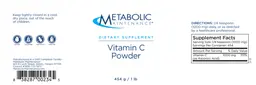 Label for Vitamin C Powder