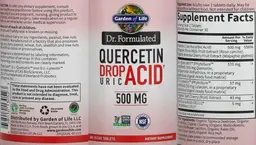 Label for Quercetin Drop Uric Acid 500 mg