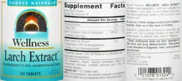 Label for Wellness Larch Extract