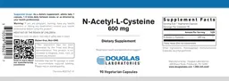 Label for N-Acetyl-L-Cysteine 600 mg