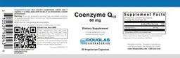 Label for Coenzyme Q10 60 mg