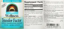 Label for Wellness Transfer Factor 125 mg