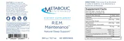 Label for R.E.M. Maintenance