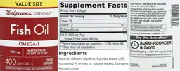 Label for Fish Oil 1000 mg