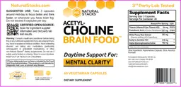 Label for Acetyl-Choline Brain Food