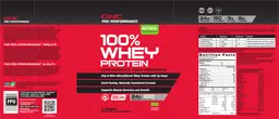 Label for 100% Whey Protein Natural Vanilla