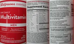 Label for One Daily Multivitamin Men