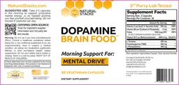 Label for Dopamine Brain Food